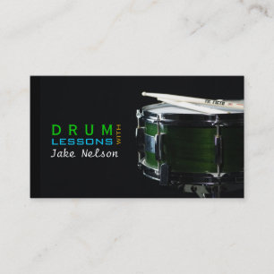 Drum Lessons, Instrument, Music Visitekaartje