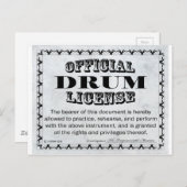 Drum-licentie Briefkaart (Voorkant / Achterkant)