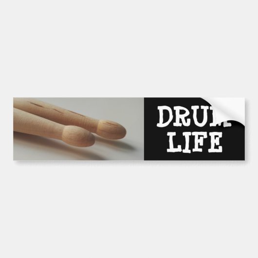 Drum Life Drummer Drumsticks Koel Bumpersticker (Voorkant)