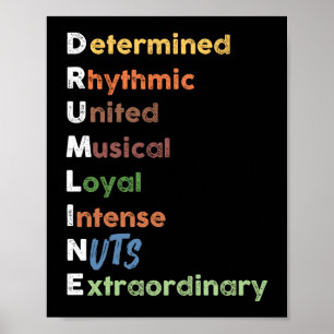 Drum Line Drumline markeringsband Poster