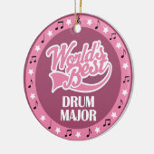 Drum Majoor Gift voor haar Keramisch Ornament (Links)