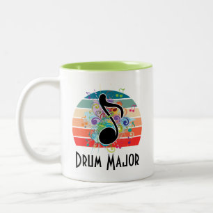 Drum Major Marching Band Gift Tweekleurige Koffiemok