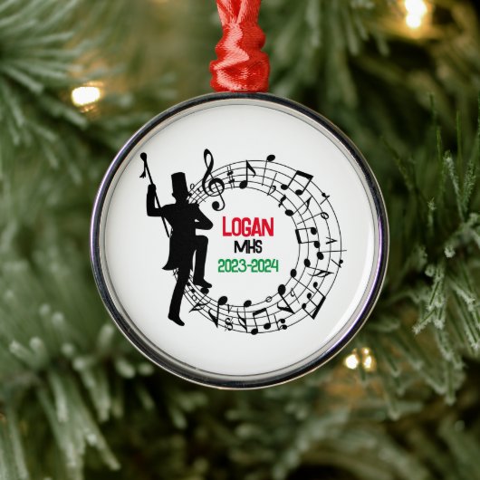 Drum Major Marching Band Kerst Ornament (Boom)