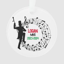 Drum Major Marching Band Kerst Ornament
