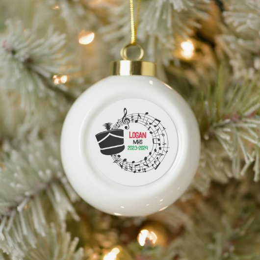 Drum Major Marching Band Kerst Ornament (Boom)