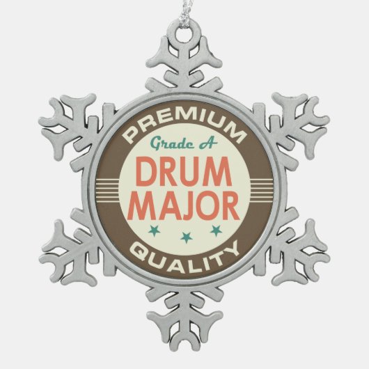 Drum Major Music Band Gift Tin Sneeuwvlok Ornament (Voorkant)