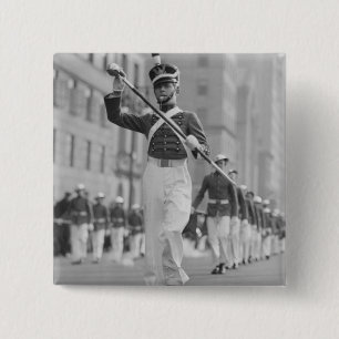 Drum Major Vierkante Button 5,1 Cm