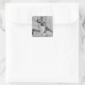 Drum Major Vierkante Sticker (Tas)