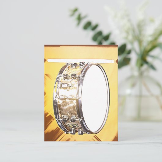 Drum of Drummer Briefkaart (Staand voorkant)