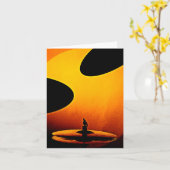 Drum of Drummer Wenskaart of Note Kaart (Gele Bloem)