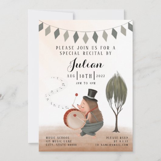 Drum Overweging - Uitnodiging (Voorkant)