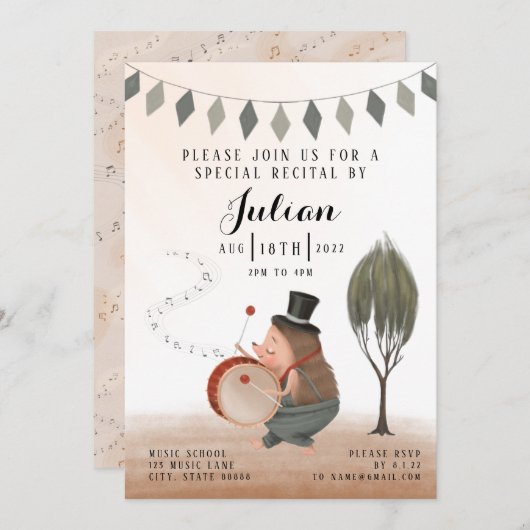 Drum Overweging - Uitnodiging (Voorkant / Achterkant)