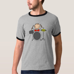 Drum Player-teken Afbeelding Shirt