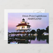 Drum Point Lighthouse, Maryland Briefkaart (Voorkant / Achterkant)
