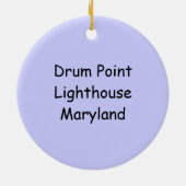 Drum Point-vuurtoren Keramisch Ornament (Achterkant)