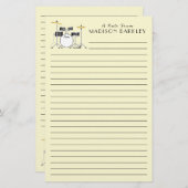 Drum Set Drummer Band Docer Musicus Briefpapier (Voorkant / Achterkant)