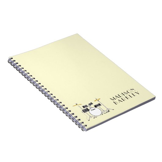 Drum Set Drummer Band Docer Musicus Notitieboek (Rechterzijde)