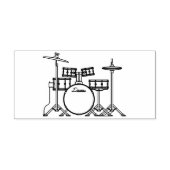 Drum Set Drummer Band Docer Musicus Rubberstempel (Afrduk)