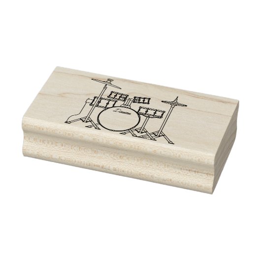 Drum Set Drummer Band Docer Musicus Rubberstempel (Stempel)