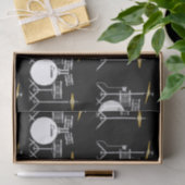 Drum Set Drummer Band Docer Musicus Tissuepapier (Geschenk)