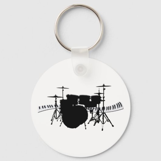Drum set en pianotoetsenbord sleutelhanger (Voorkant)
