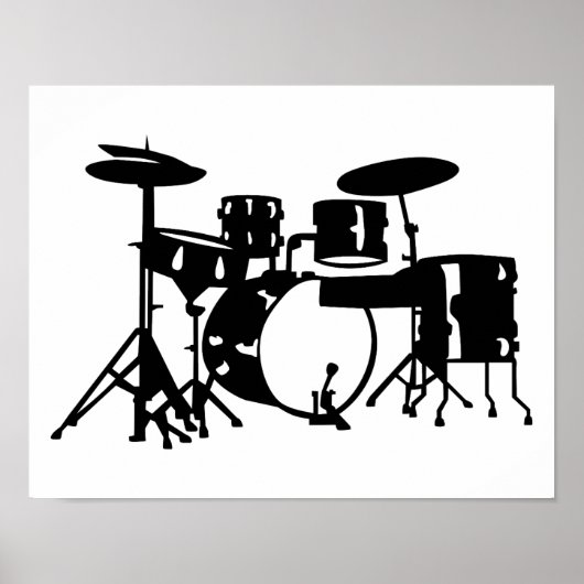 Drum set klopping poster (Voorkant)