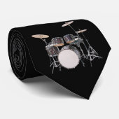 Drum Set met Cymbals Necktie Stropdas (Opgerold)