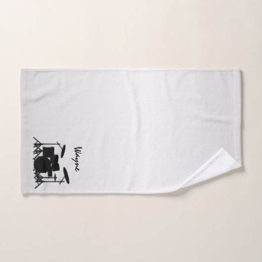 Drum Set Muziek Ontwerp Persoonlijk Bad Handdoek (Handdoek)