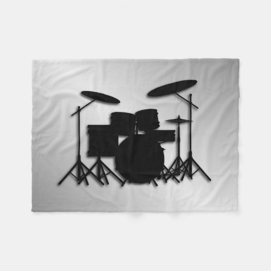 Drum Set Muziekontwerp Fleece Deken (Voorkant (Horizontaal))