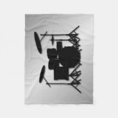 Drum Set Muziekontwerp Fleece Deken (Voorkant)