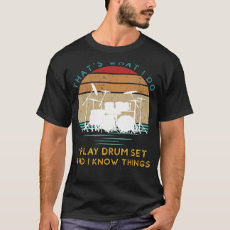 Drum Set Virtuoos: Beats & Witty Wisdom | humorist T-shirt