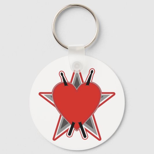 Drum Stick Tattoo Sleutelhanger (Voorkant)