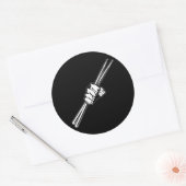 Drum Sticks Fist Punch Ronde Sticker (Envelop)