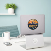 Drumheller, Alberta Sticker (Laptop op bureau)