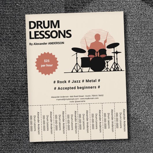 Drumlessen Trokken Stroken Flyer
