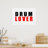 Drumliefhebber Poster (Keuken)