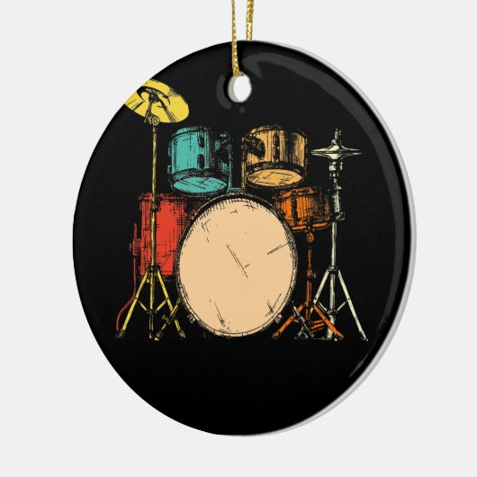 Drumline Drumset  Drummer Keramisch Ornament (Links)
