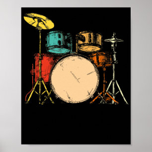Drumline Drumset  Drummer Poster