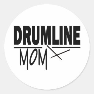 Drumline mama ronde sticker