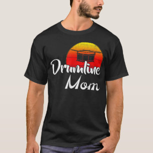 Drumline mamma Retro Sunset Funny Music Gift T-shirt