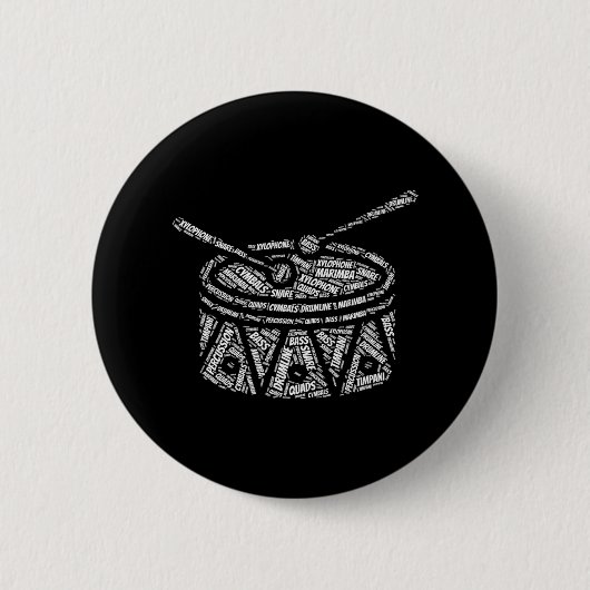 Drumline Marching Band slagwerk Drummer Ronde Button 5,7 Cm (Voorkant)