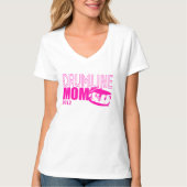Drumline Mom Roze met Datum T-shirt (Voorkant)