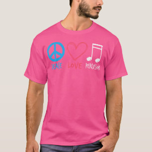 Drumline Tshirt Marching Band Shirt Peace Love Pe