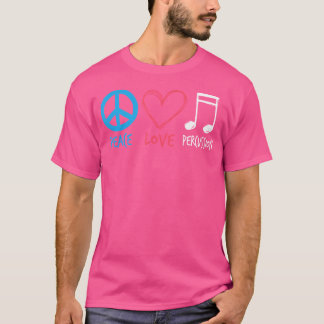 Drumline Tshirt Marching Band Shirt Peace Love Pe