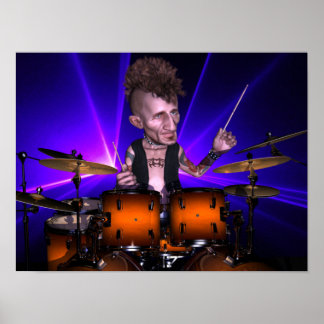 Drummen met het Poster van de Lasers