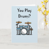 Drummende Verjaardag Kaart (Gele Bloem)