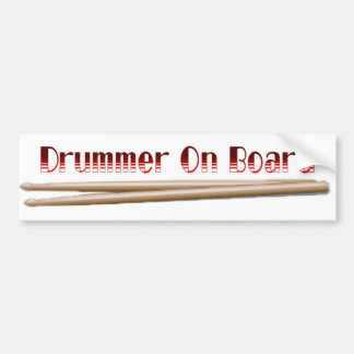 Drummer aan boord 10 bumpersticker