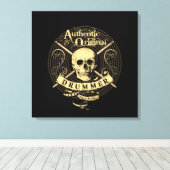 Drummer Art Canvas Schedel Drumsticks Drum Afbeeld Afdruk (Insitu (Houten vloer))