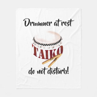 Drummer at rest do not disturb! fleece deken