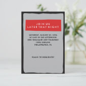 DRUMMER Bar Mitzvah Invitation Carte Party (Debout devant)